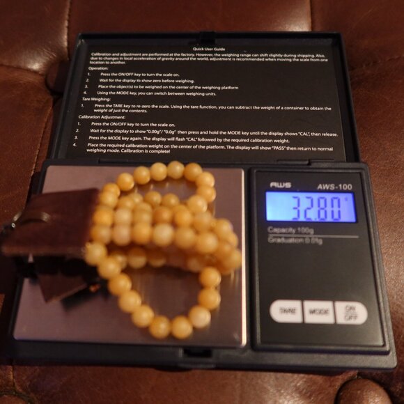 $195 Chan Luu 5 row yellow jade bracelet brown leather - Picture 16 of 16